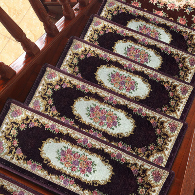 Mat za stepenice kvadratnog oblika, prugasti uzorak, poliestersko vlakno, skandinavski stil