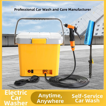 Prenosný vysokotlaký čistič auta s pištoľou, 12V, 45W, tlak približne 5 kg, objem 18, telo PP