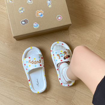 Slip-on ravne cipele s karikaturnim uzorkom, EVA gornji dio, PVC potplat, potplat injekcijski oblikovan, lagane