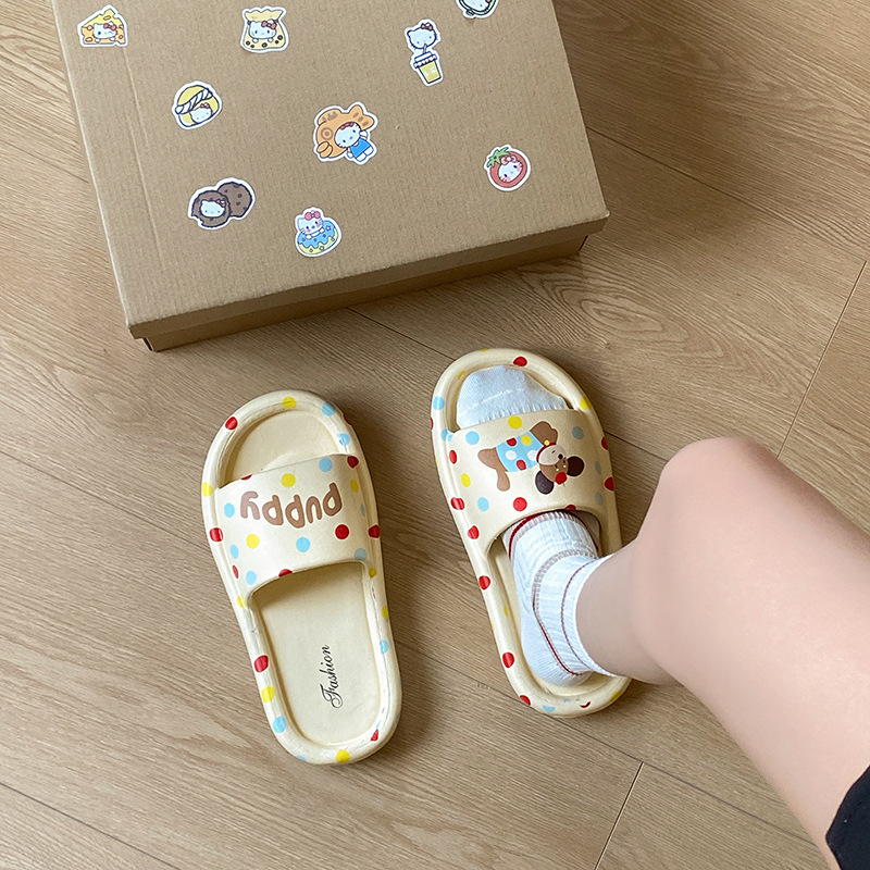 Slip-on ravne cipele s karikaturnim uzorkom, EVA gornji dio, PVC potplat, potplat injekcijski oblikovan, lagane