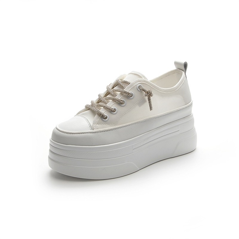 Ženske tenisice s debelom potplatom od mikrovlakana, platforma 6–8 cm, prozračna PU podloga, PU ulošak, casual ljeto