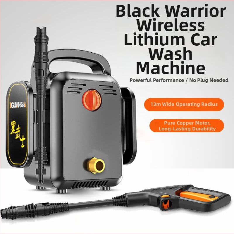 Mașină portabilă de spălat auto fără fir – duș cu presiune înaltă, baterie Li-ion reîncărcabilă, construcție din plastic