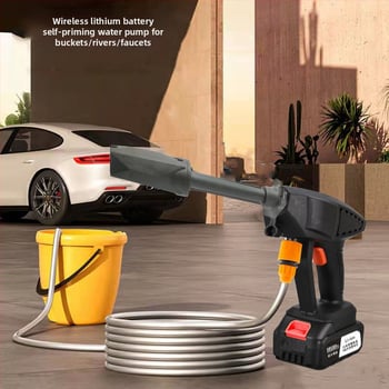 Dispozitiv de spălare auto fără fir cu înaltă presiune, 21V, 300W, rezervor 5L, furtun de 5 m