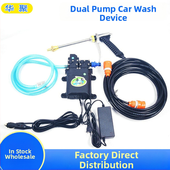 Prenosný vysokotlaký čistič auta s dvojitou pumpou pre domáce použitie; viacfunkčná jednotka; dĺžka výstupnej hadice na vodu: 10