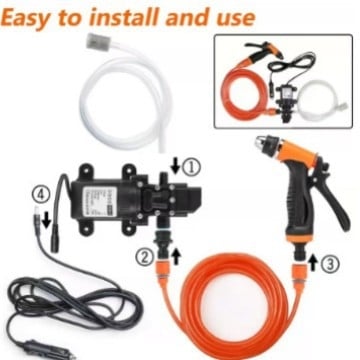 Pistol de spălare auto portabil, electric, 12V, presiune înaltă 0.5 MPa, greutate 1.2 kg