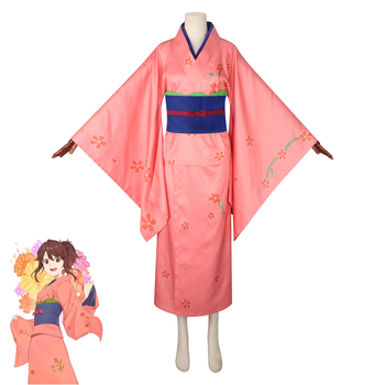 Ženski kimono cosplay komplet, Hengda, poliester tkanina, sadržaj poliester 50-70%, zima 2024, nježan stil, svježe-sladak stil