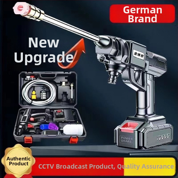 Bezdrôtová vysokotlaká pištoľ na umývanie áut, prenosná nabíjateľná lítiová batéria, 24V, 1800W, indukčný motor