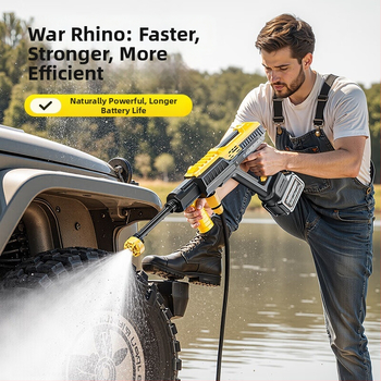 Mașină de spălat auto wireless – dispozitiv portabil de înaltă presiune cu baterie litiu, 21V, 170W, 30 bar, 210 L/h