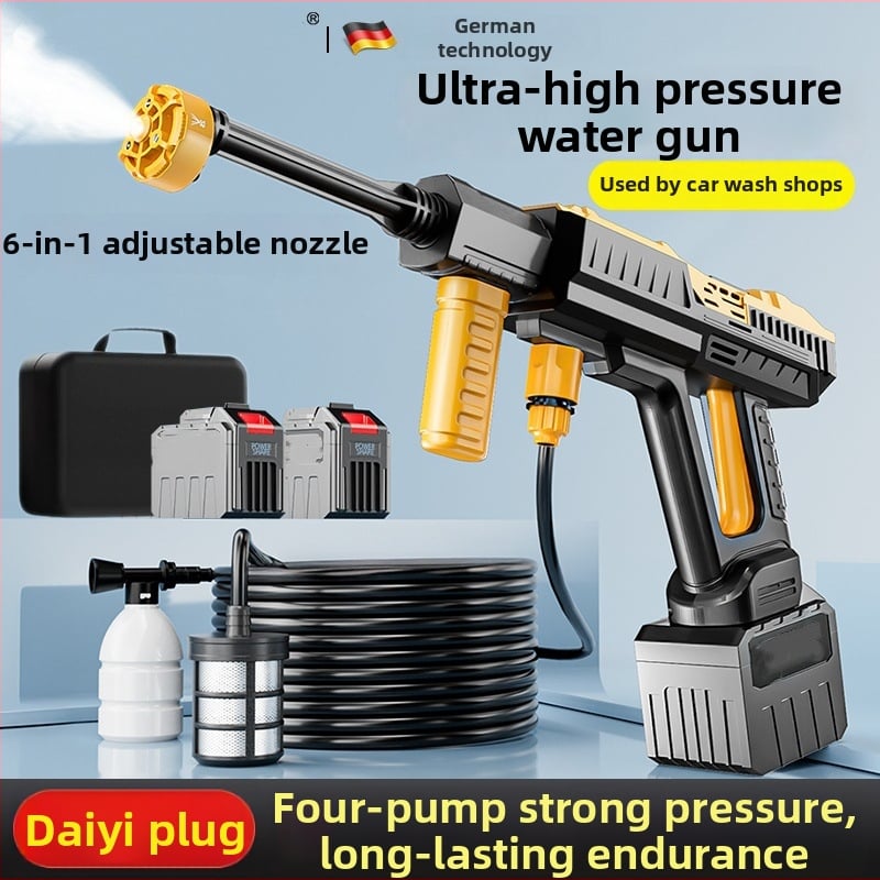 Mașină de spălat auto wireless – dispozitiv portabil de înaltă presiune cu baterie litiu, 21V, 170W, 30 bar, 210 L/h