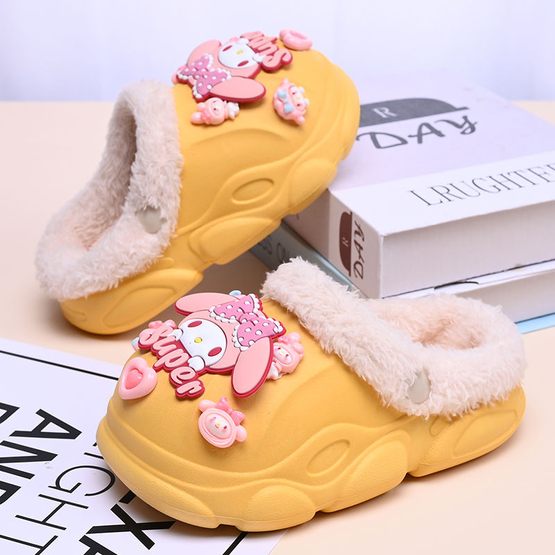 Dječje papuče od pamuka za djevojčice s mačjim uzorkom, protuklizna EVA potplata, topla unutrašnjost, za unutarnju upotrebu, za uzrast 1–3 godine