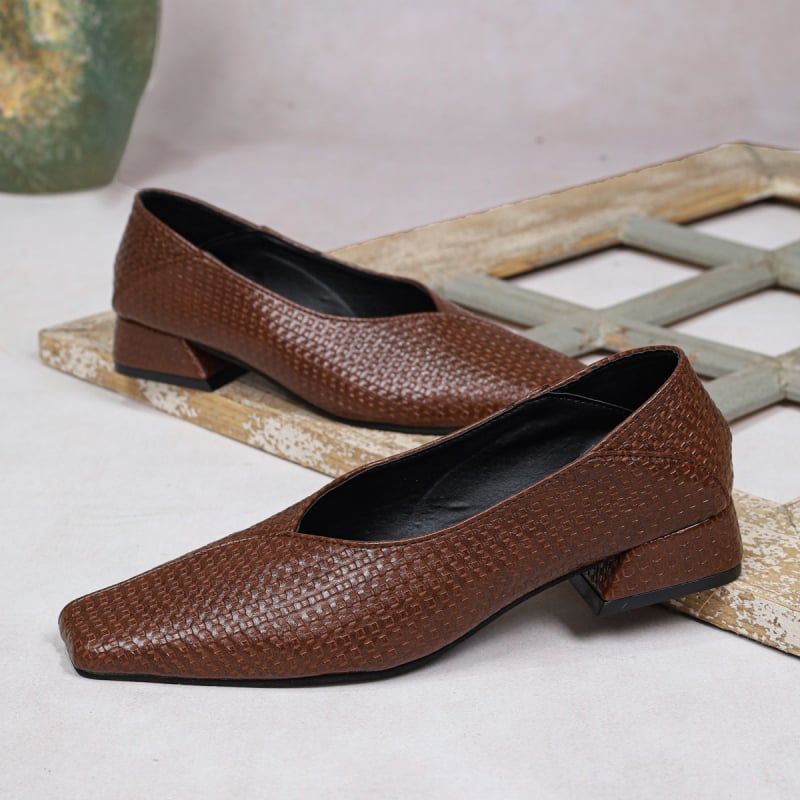 Ženske cipele s kvadratnim nosom, PU gornji dio, jedne boje, srednji pet, Kick zatvaranje