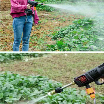 Pistol de spălat auto wireless cu baterie litiu, pistol de apă portabil, capacitate 5L, 21V, 300W, debit 1,6 L/min