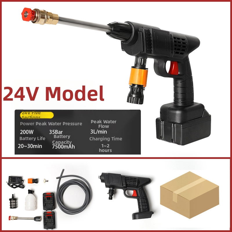 Spălător de mașini cu baterie litiu – portabil, 28 bar, 4 L/min, 15000 mAh, 300 W