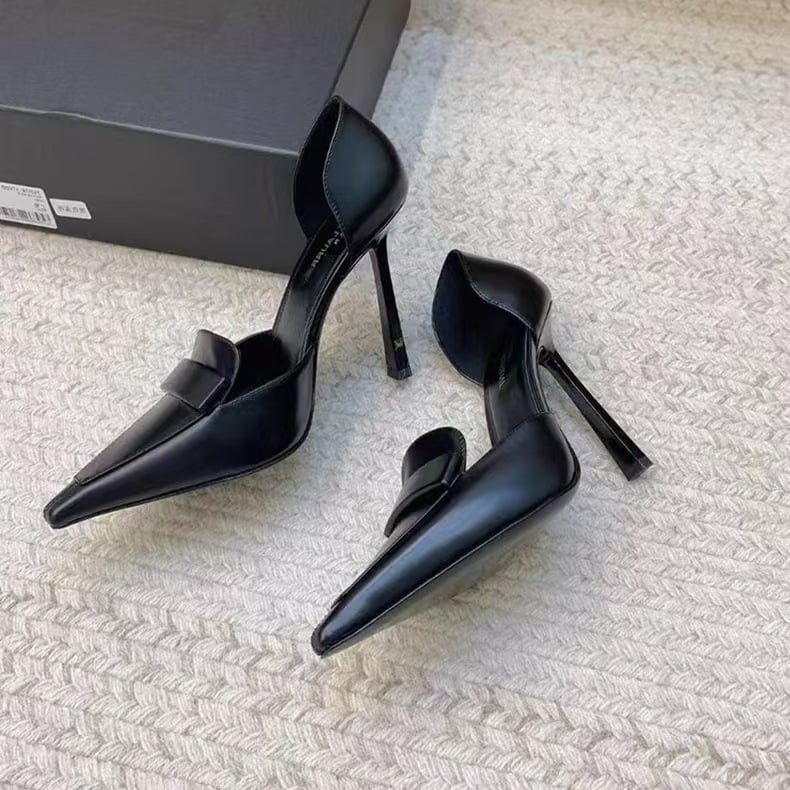 Ženske štikle s oštrim nosom, PU gornji dio, 6–8 cm peta, slip-on