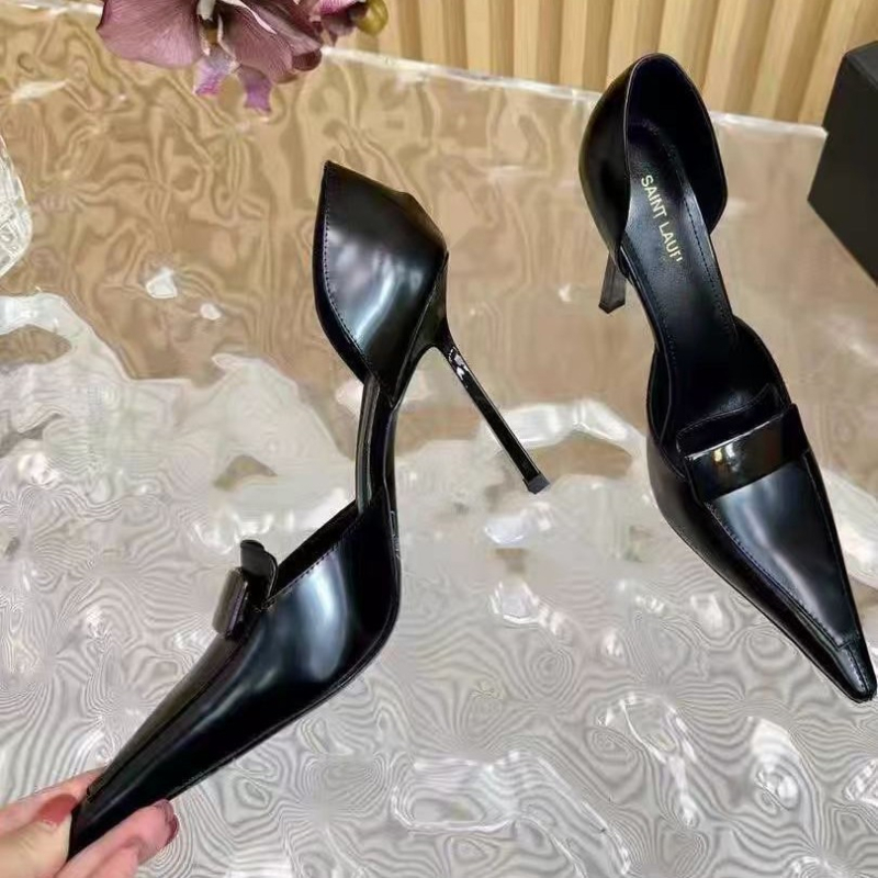 Ženske štikle s oštrim nosom, PU gornji dio, 6–8 cm peta, slip-on