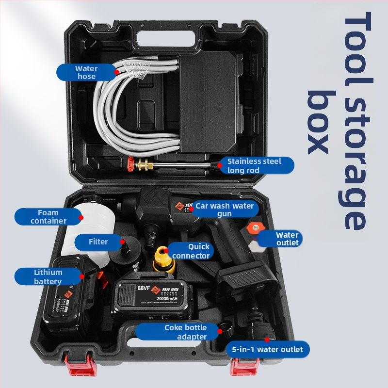Sten ST-6 Bezdrôtový autoumývací systém, prenosný vysokotlaký vodný pištol s Li‑batériou; 21V, 240W, max tlak 3 MPa, max prietok 3 L/min, hmotnosť 1,9 kg