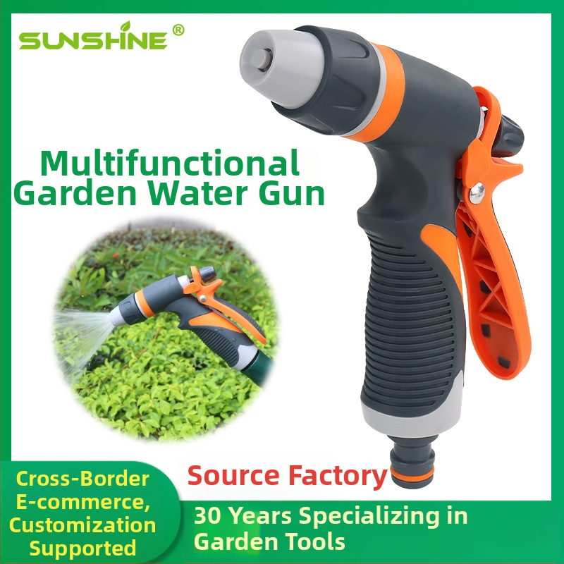 SUNSHINE Prenosný viacúčelový záhradný postrekovač s vysokým tlakom a 3 režimami pre zavlažovanie, umývanie áut a čistenie
