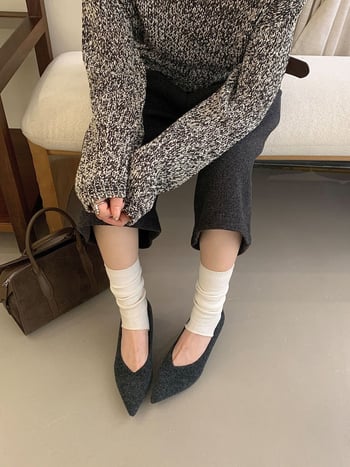 Mary Jane loaferi s oštrim vrhom, visina pete 6–8 cm, euro-američki stil, za ljeto