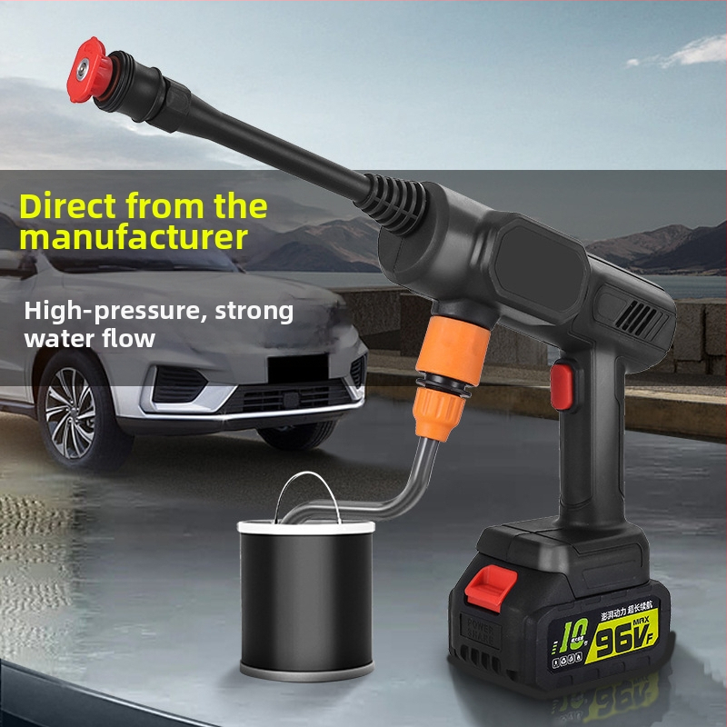 Joy — bezdrôtová prenosná vodná pištoľ na umývanie áut a zavlažovanie záhrady; lítiová batéria, vysoký výkon, bez káblov