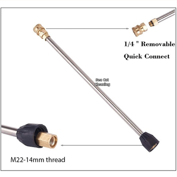 Prenosný vysokotlaký vodný pištoľ na umývanie áut s predĺžovacou tyčou – 4000 PSI, mosadz/nehrdzavejúca oceľ, čistá hmotnosť 164 g