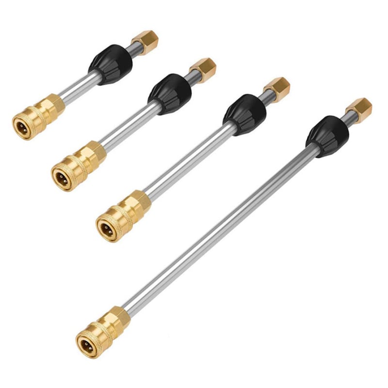 Prijenosni visokotlačni pištolj za pranje automobila s produženom šipkom – 4000 PSI, mesing/nehrđajući čelik, neto težina 164 g