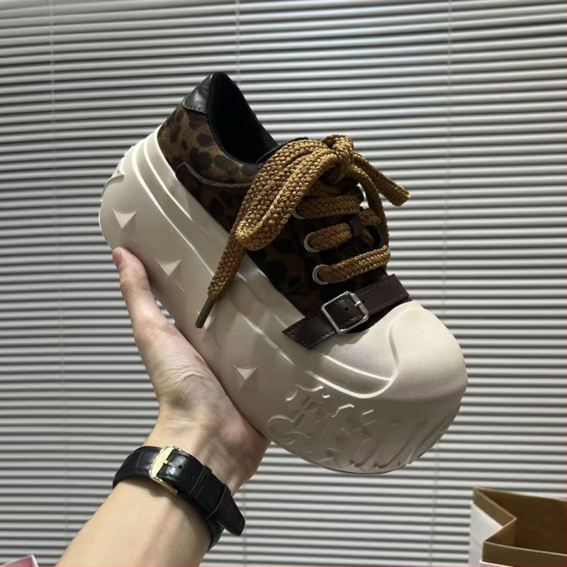 Loafery s 8 cm zvýšením výšky, hrubá platforma, PU vrchná časť, štvorcový nos, zapínanie na suchý zips