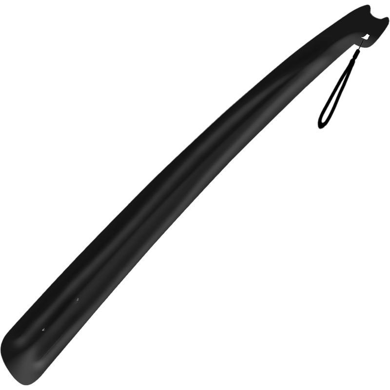 Long-handled plastic shoe horn, 17-inch (43 cm) length, Spring season