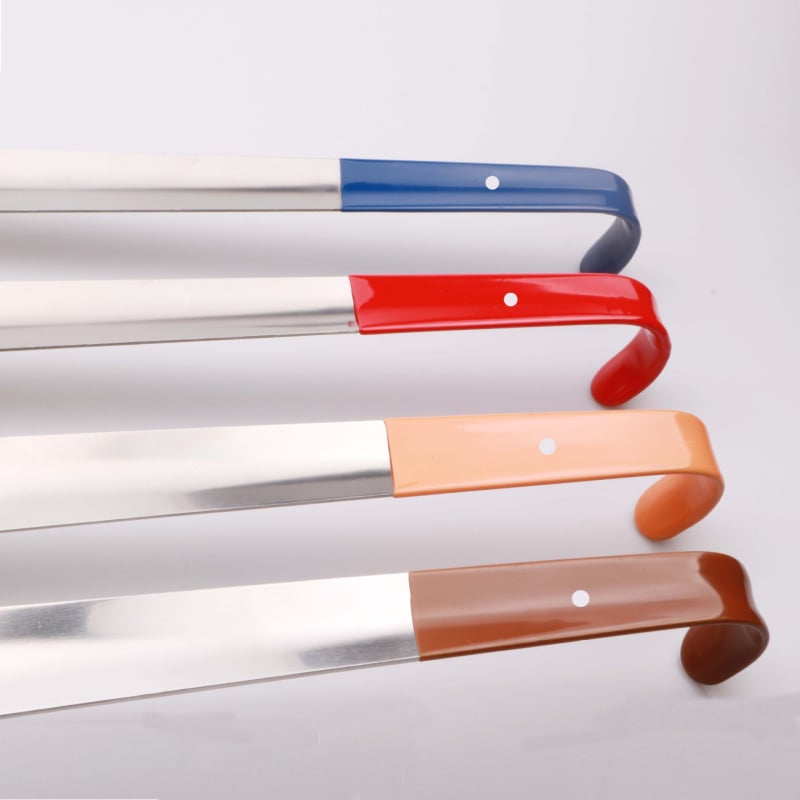 Încălțător din oțel inoxidabil cu mâner din cauciuc moale, cârlig îndoit, finisaj lucios, utilizare pe tot sezonul