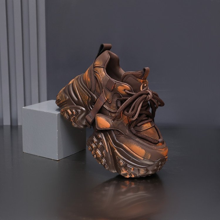 Ženske dad shoes s povećanjem visine od 10 cm, flis podstava, prozračne, lagane casual tenisice