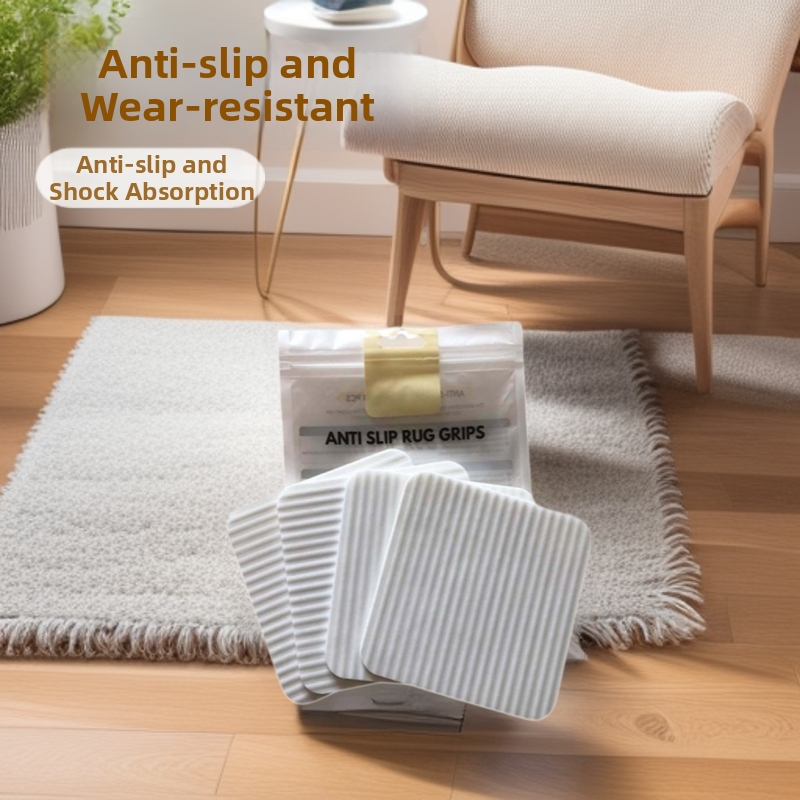 Protisklzové samolepky na koberec – Jiaming, netkané textílie, 4 kusy v balení, na podlahovú rohož
