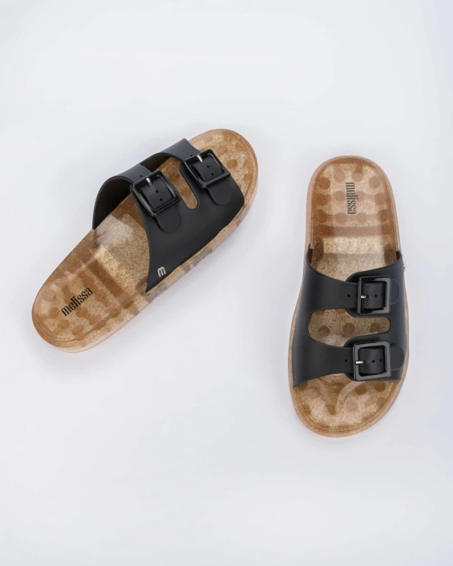 Plažne jelly papuče s leopard printom i kvadratnom kopčom; PVC gornji dio i đon; brzo sušenje, vodootporne