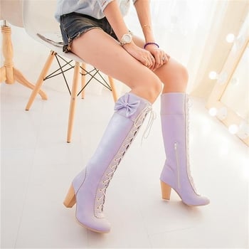 Martin čizme za žene s visokim nartom, vezice, motiv leptira, PU gornji dio