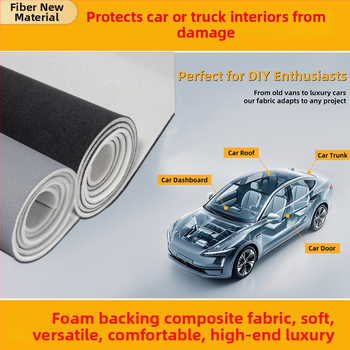 Υφασμάτινο πάνελ οροφής αυτοκινήτου από βελούρι σουέντ – με δυνατότητα προσαρμογής, πίσω αυτοκόλλητο, μονόχρωμο σχέδιο, μάρκα Xianrui