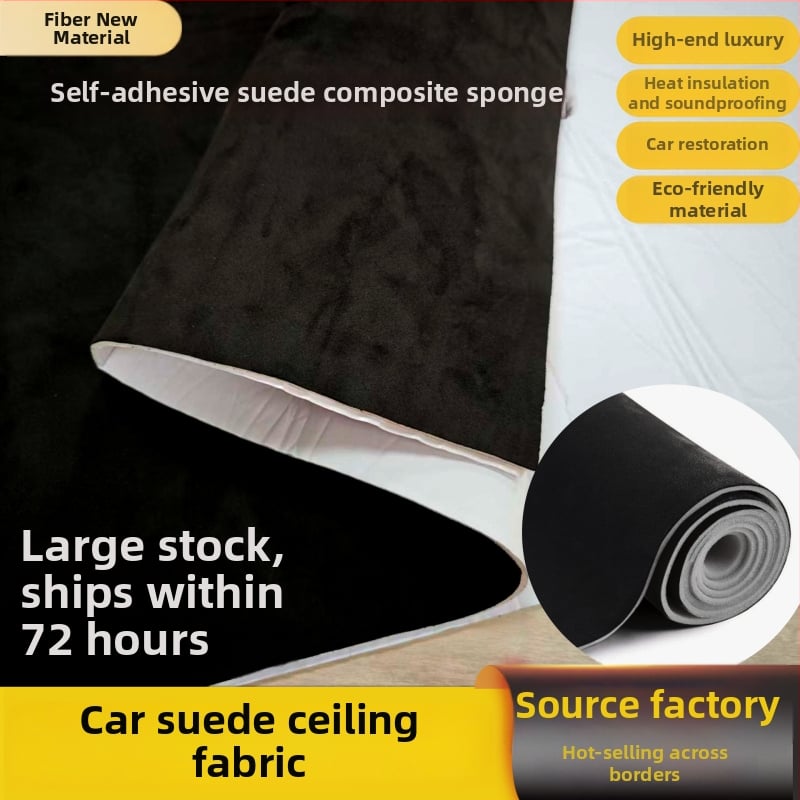 Υφασμάτινο πάνελ οροφής αυτοκινήτου από βελούρι σουέντ – με δυνατότητα προσαρμογής, πίσω αυτοκόλλητο, μονόχρωμο σχέδιο, μάρκα Xianrui