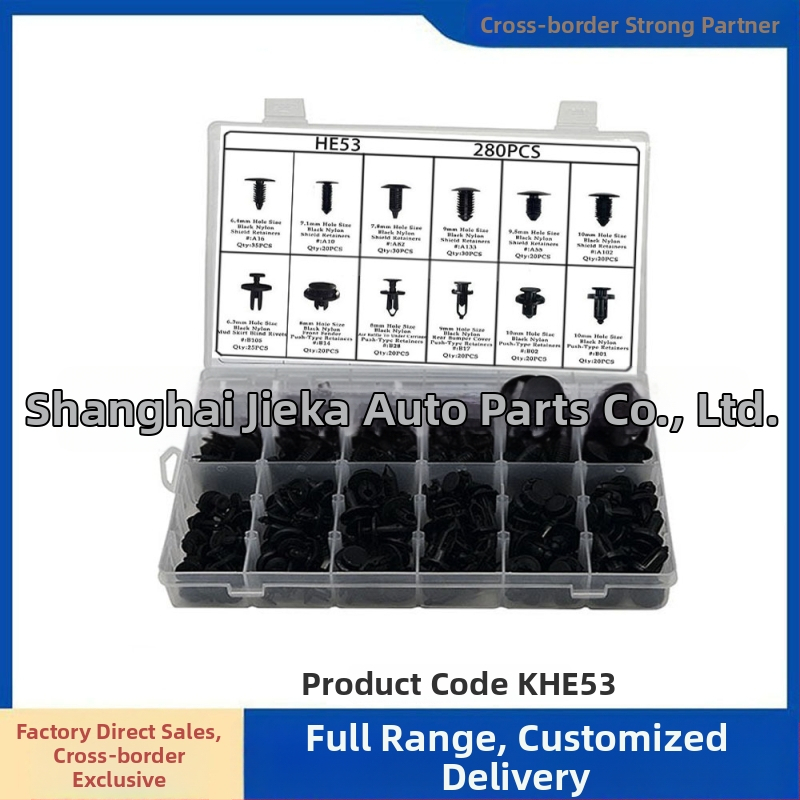 Jikaxing KHE54 Clipuri pentru interior auto – 330 buc., plastic/nylon, compatibile cu Toyota, Honda, BMW, Daewoo, GM, Mazda, Jeep, Suzuki