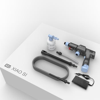 Mașină de spălat auto fără fir, baterie litiu, 16V, 100W, furtun de 5 m, presiune maximă 1 MPa, debit 2,9 L