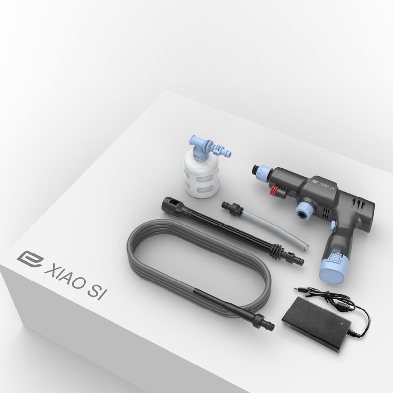 Mașină de spălat auto fără fir, baterie litiu, 16V, 100W, furtun de 5 m, presiune maximă 1 MPa, debit 2,9 L