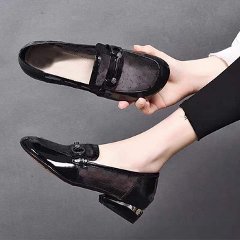 Soft kožne loaferice s mrežastim dizajnom, gornjište od više materijala, gumena potplat, unutrašnjost od mikrovlakana, niski potpetica