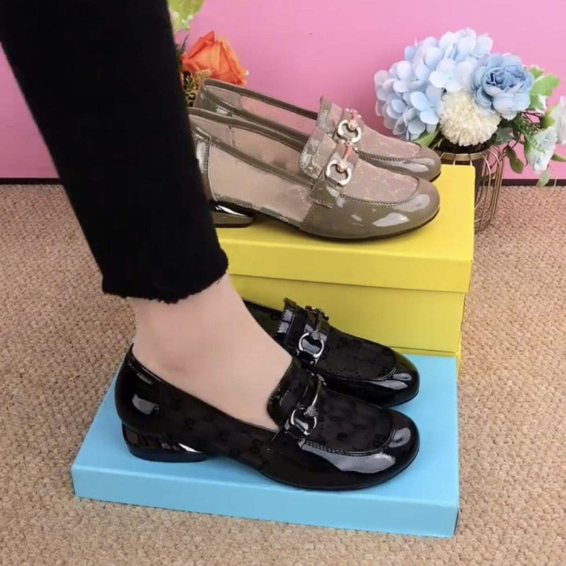 Soft kožne loaferice s mrežastim dizajnom, gornjište od više materijala, gumena potplat, unutrašnjost od mikrovlakana, niski potpetica