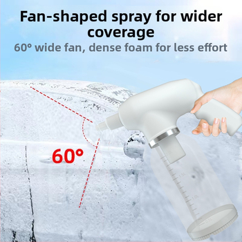 Elektrický pištol na penu pre umývanie auta, prenosné bezdrôtové zariadenie na penu, 12V, 18W, objem 2000 ml, hmotnosť 600 g, 1200 rpm