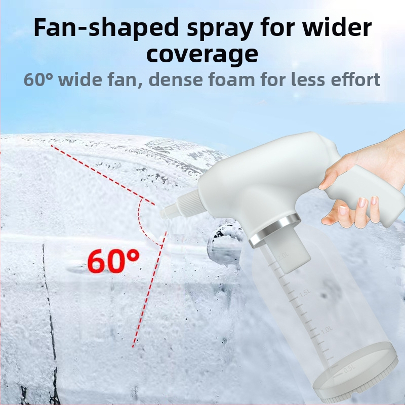 Elektrický pištol na penu pre umývanie auta, prenosné bezdrôtové zariadenie na penu, 12V, 18W, objem 2000 ml, hmotnosť 600 g, 1200 rpm