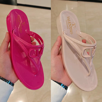 Ženske japanke, gornji dio PVC, potplat PVC, debljina potplata 0–3 cm, ravna potplata, ležerni stil