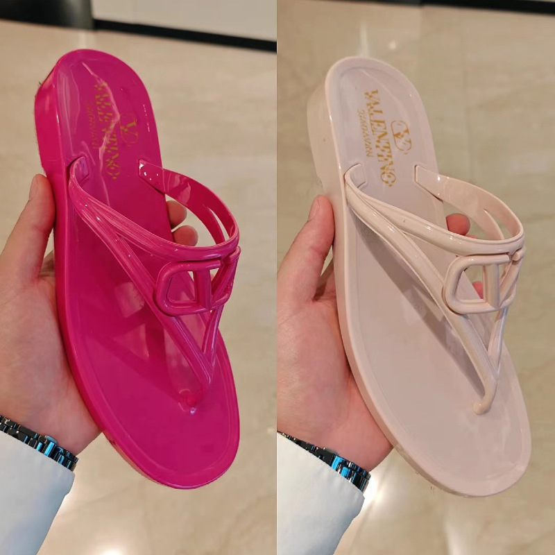 Ženske japanke, gornji dio PVC, potplat PVC, debljina potplata 0–3 cm, ravna potplata, ležerni stil