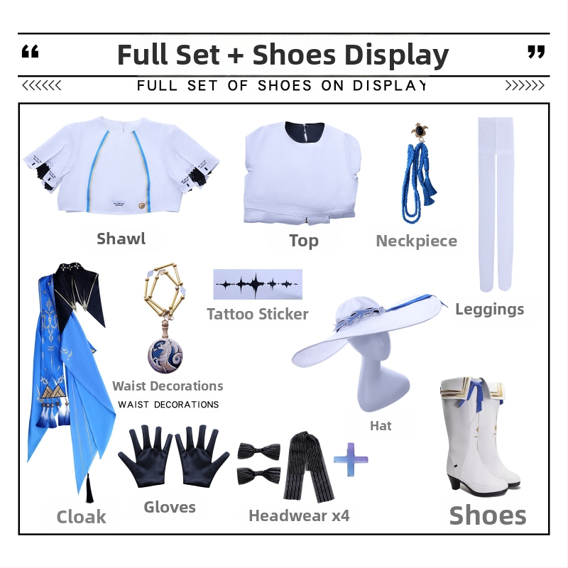 Set cosplay Phoebe pentru jocuri de animație, poliester