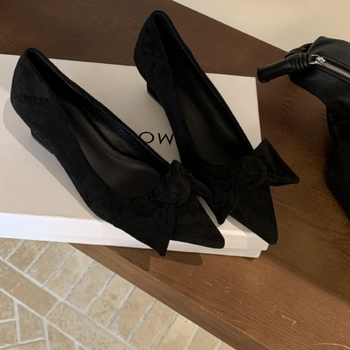 Ženske Mary Jane cipele s oštrim vrhom, klinasti peta 3–6 cm, gornji materijal Super Fiber, leopard uzorak, PU đon