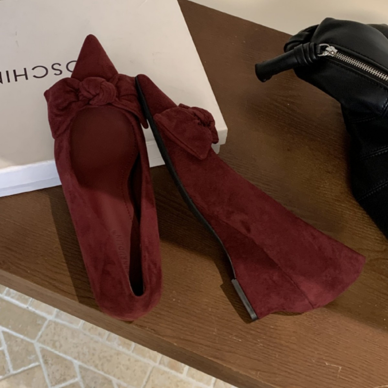 Ženske Mary Jane cipele s oštrim vrhom, klinasti peta 3–6 cm, gornji materijal Super Fiber, leopard uzorak, PU đon