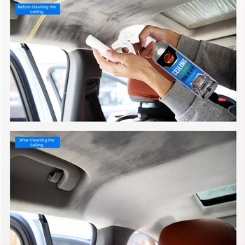 Spray pentru curățarea interiorului mașinii: plafon din țesătură și scaune din piele – formulă lichidă, detergenți, personalizare procesare