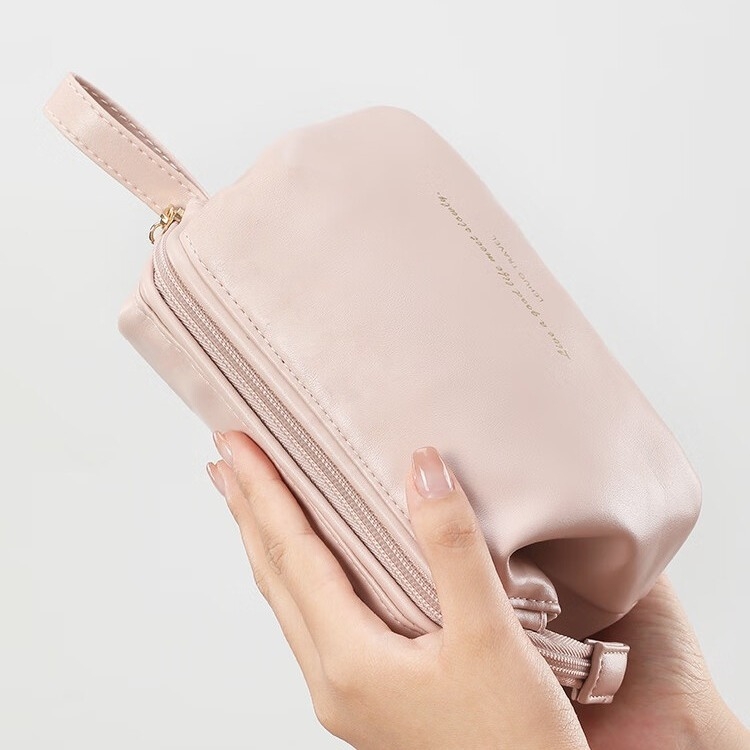 Torba za šminku i kozmetiku - Materijal PU, gradski minimalistički stil, podstava od poliester, prijenosna