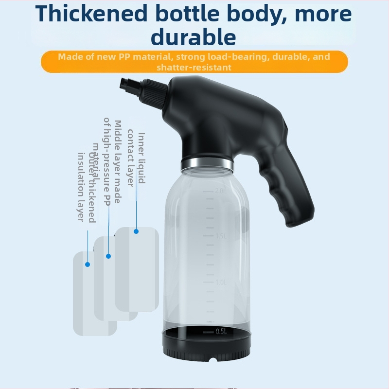 Elektrická pena fľaša na umývanie auta, prenosná bezdrôtová, 12V 18W, objem 2000 ml, hmotnosť 600 g, materiál PC+ABS