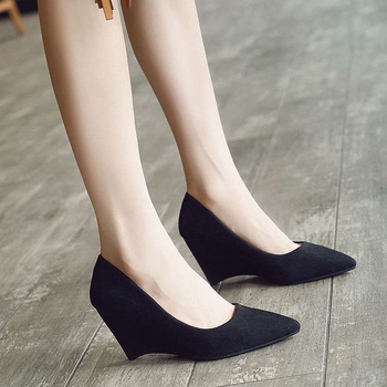 Женски Mary Jane обувки: заострен нос, горна част от изкуствен плюш, ток над 8 см, стил секси, гумена подметка.